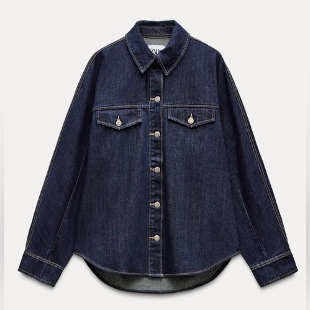 Zara Denim Shirt Jacket